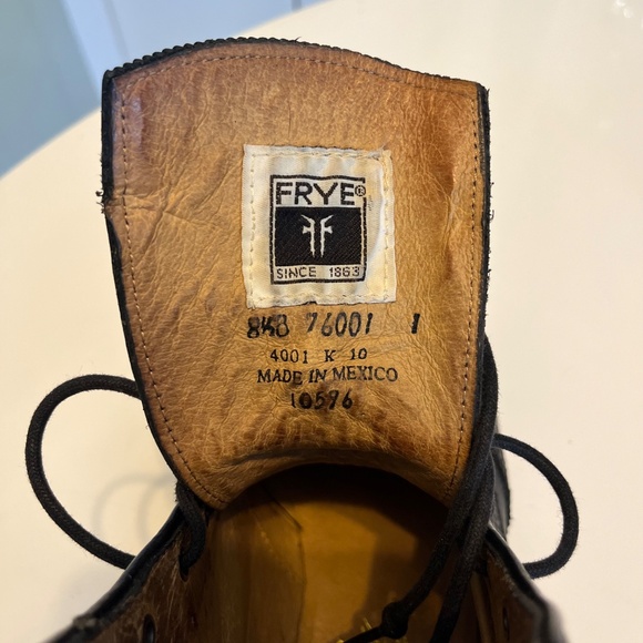 Frye Black Brogue Wingtip Boots (Size 10) - Picture 4 of 4